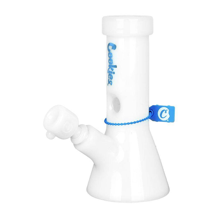 Cookies Mighty Mini Glass Beaker Water Pipe | 14mm F | 8", White