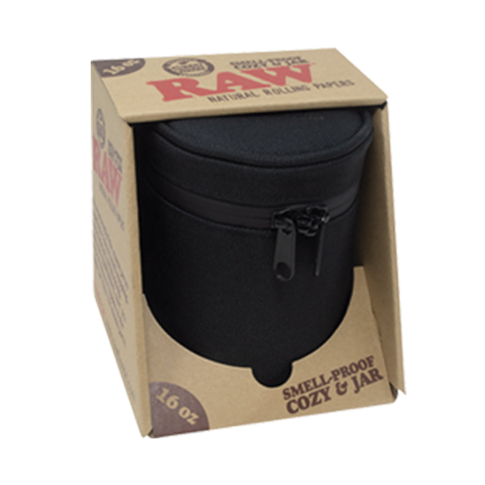RAW Smell Proof Jar & Cozy w/ Lock - Discreet Smoker