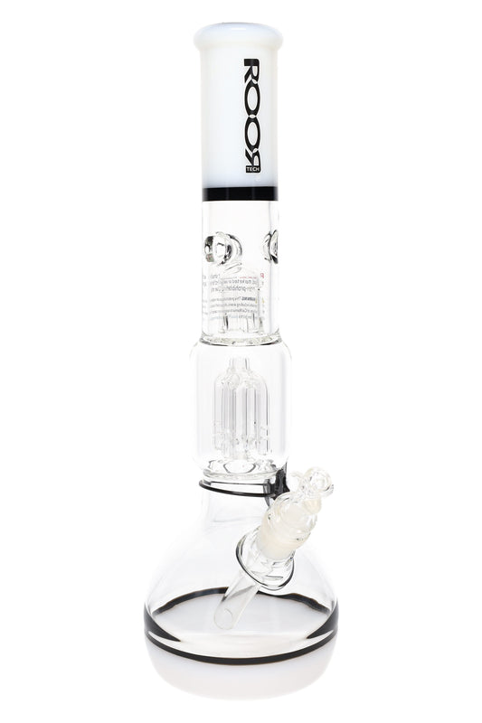 ROOR Tech 14" Multicolor Bubble Base Bong – GOG with Tree Perc - Discreet Smoker