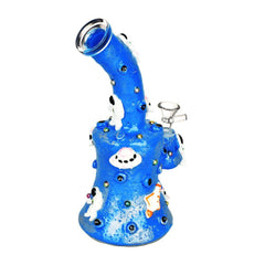 Astronauts 3D Painted Water Pipe - 9.5" / 14mm F - Discreet Smoker