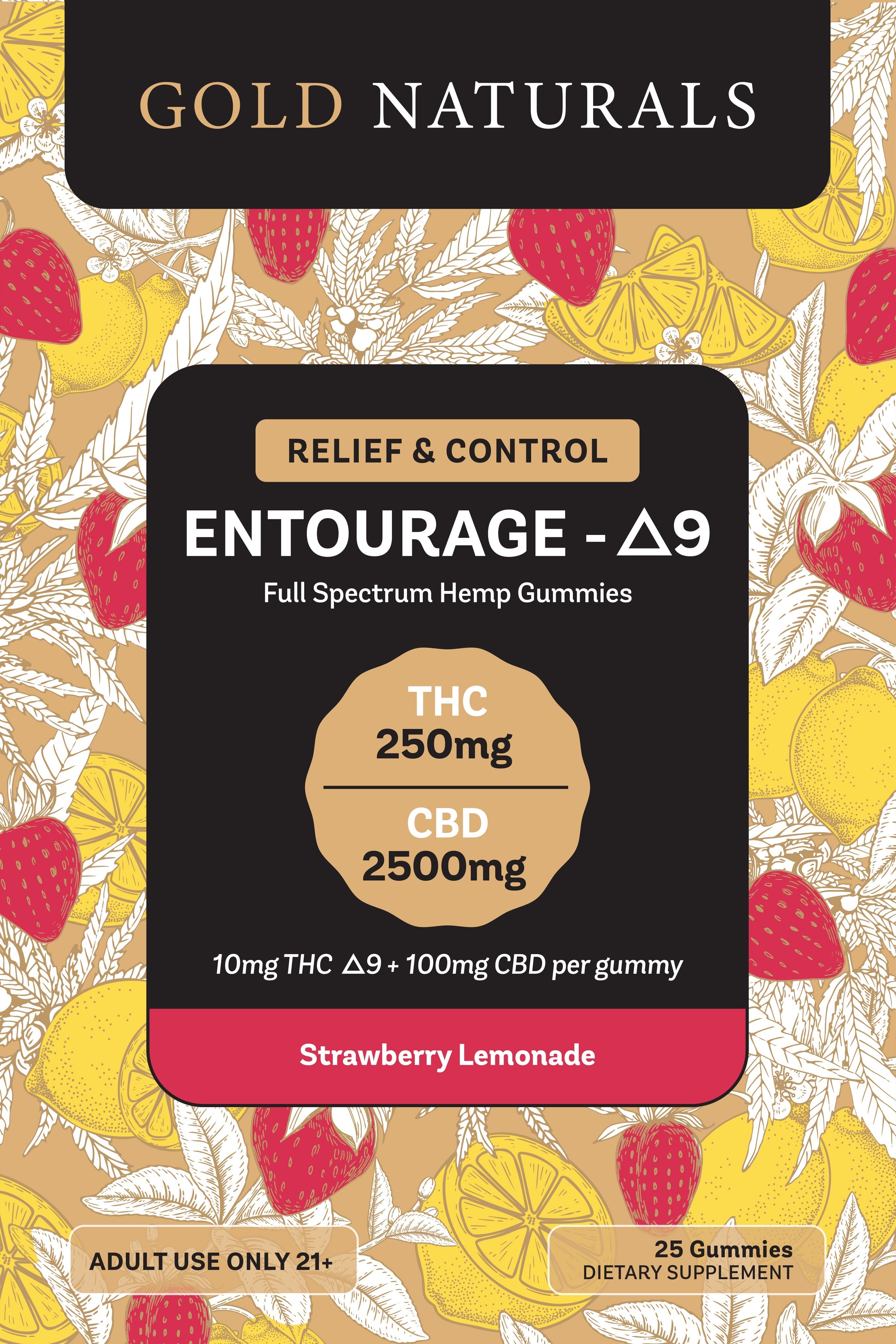 Gold Naturals Entourage Δ9 Gummy - Discreet Smoker