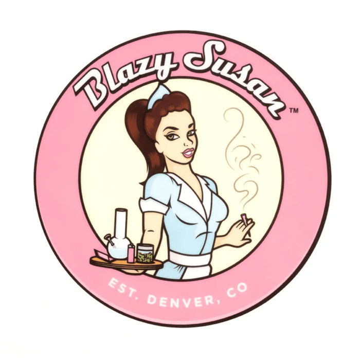 Blazy Susan 8"  Dab Pads, Pink