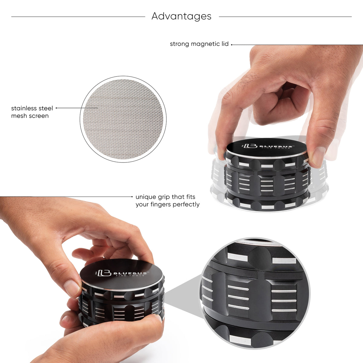 GA Aluminum Grinder Green - Discreet Smoker