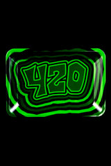 Small Art Metal Rolling Tray – 7″ × 5″ – Select Design