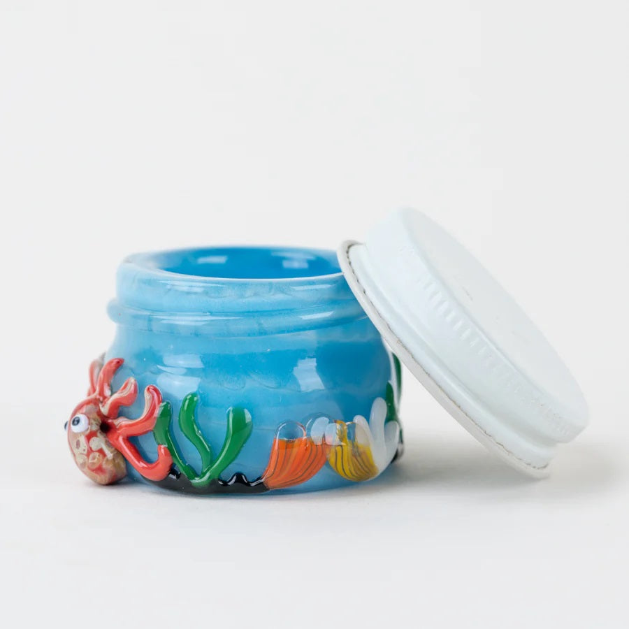 US-Made Empire Glassworks Under-the-Sea Terp Jar – 1.5" Diameter - Discreet Smoker
