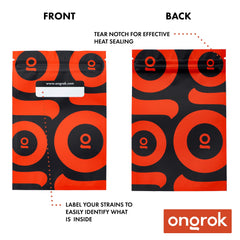 Ongrok Color-Coded Mylar Bags - Discreet Smoker