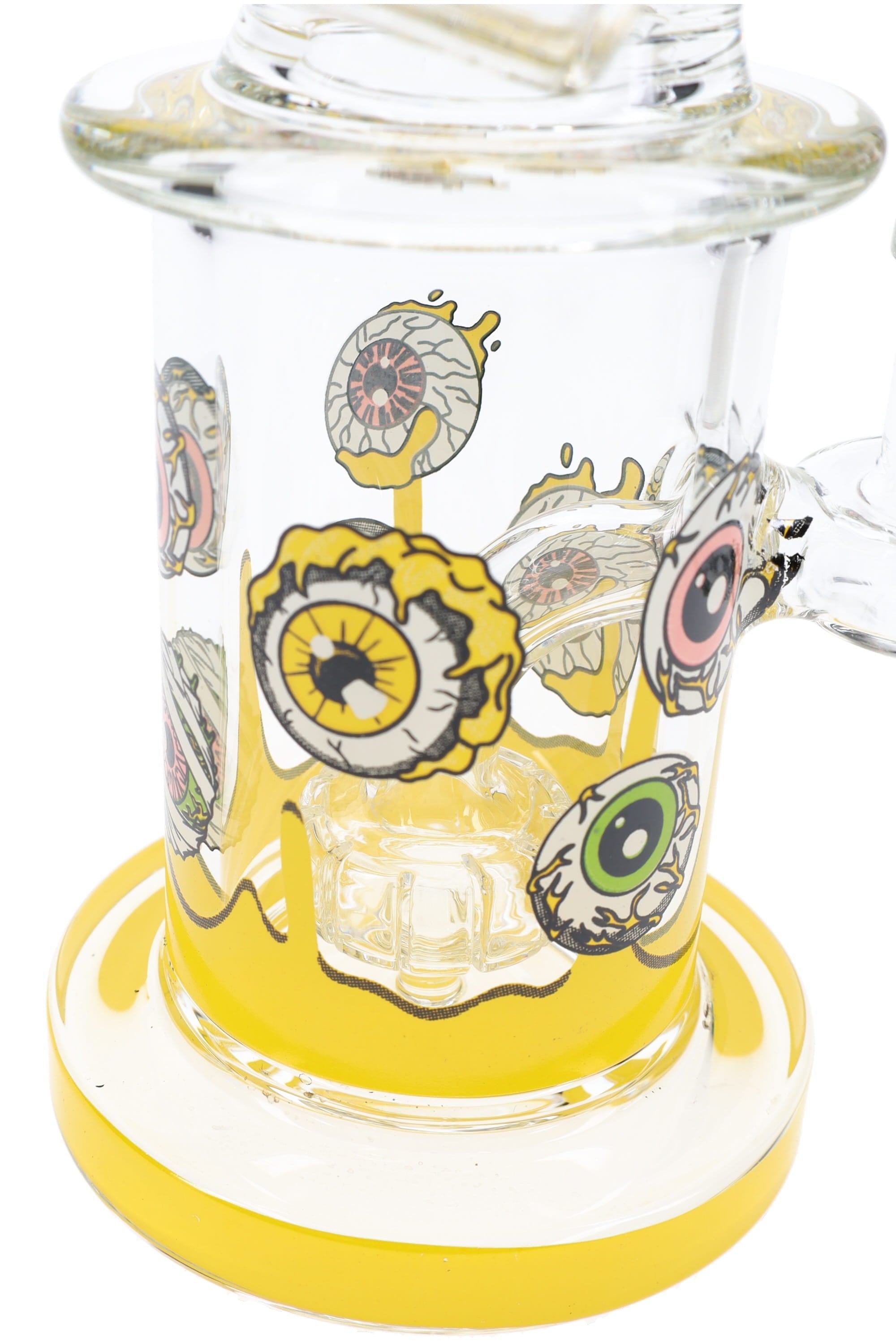 Glass Sidecar Bong “Eye Spy” – Showerhead Perc – 14.5 mm GoG – 5½″ - Discreet Smoker