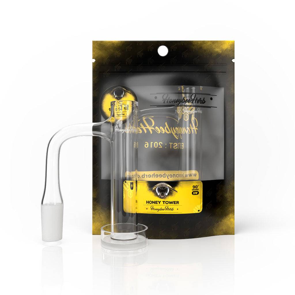 HONEY TOWER QUARTZ BANGER - 90° DEGREE | BL - Discreet Smoker