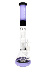 ROOR Tech Stemless Multicolor Beaker Bong – Multi Percs – 18″ – 5 mm - Discreet Smoker