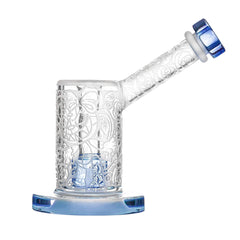 Calibear Sandblasted Seed Of Life Percolator Upright Bubbler - Discreet Smoker