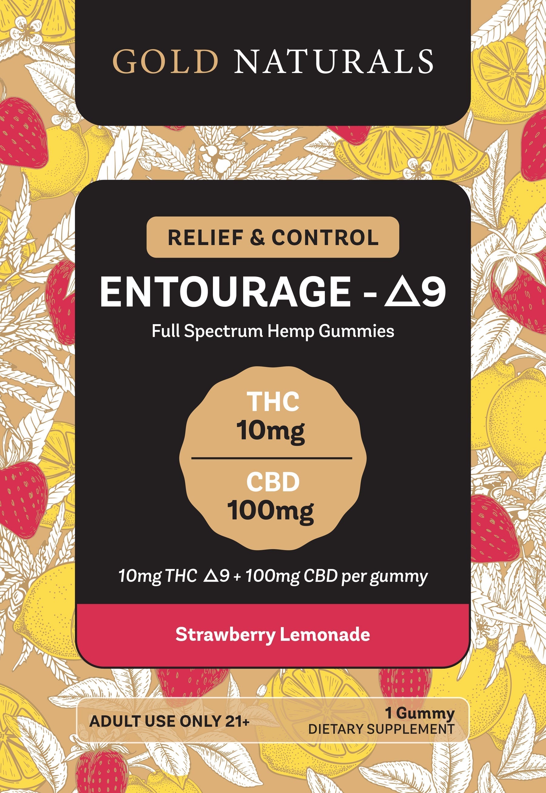 Gold Naturals Entourage Δ9 Gummy - Discreet Smoker