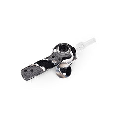 Ritual - 4'' Silicone Nectar Spoon - Black & White Marble - Discreet Smoker