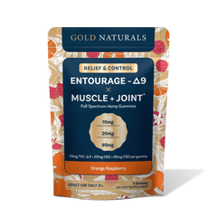 Gold Naturals Entourage Δ9 x Muscle + Joint Gummy - Discreet Smoker