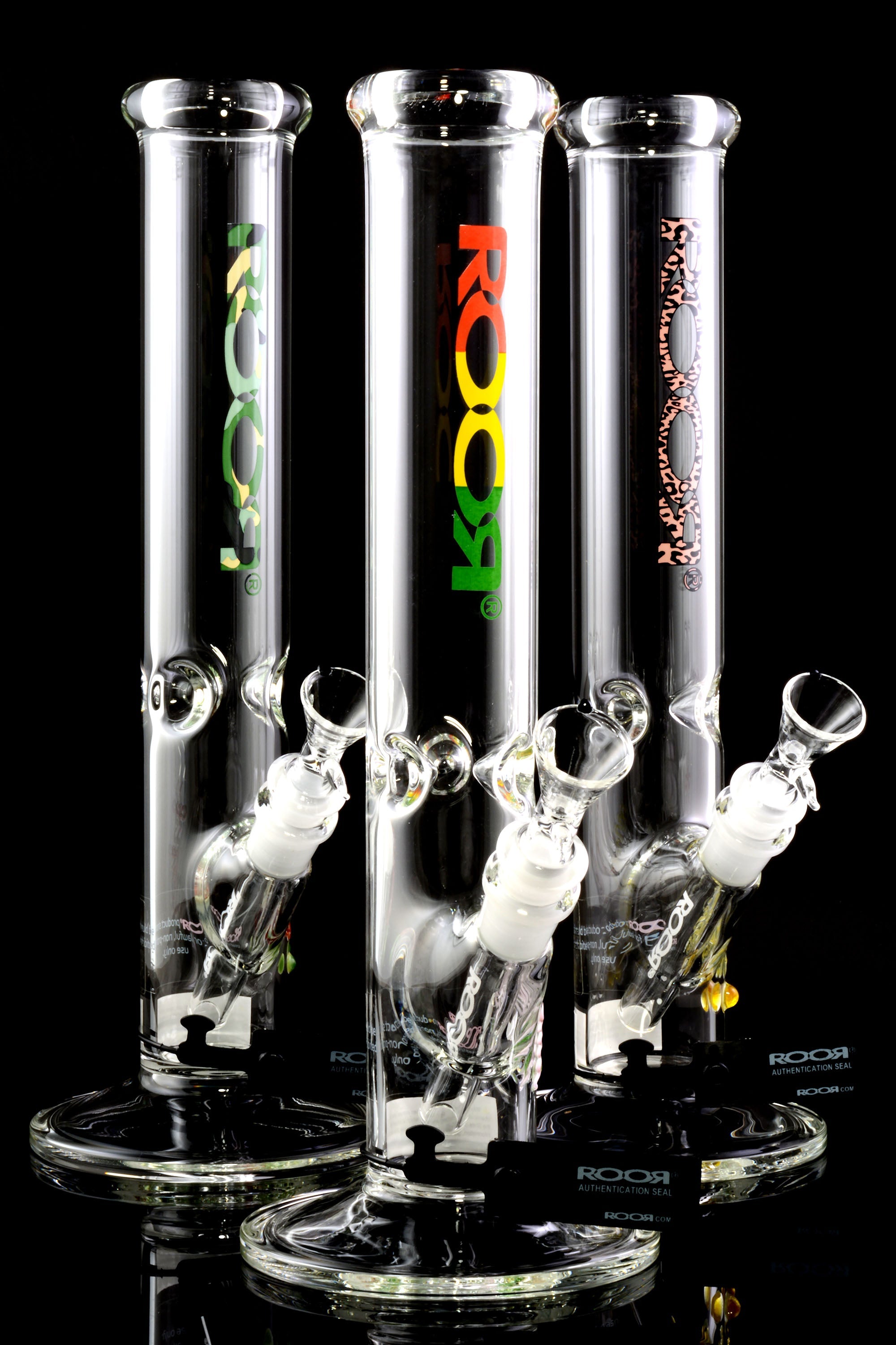 ROOR 14″ 50 mm Straight Tube Bong – Ice Pinch – 5 mm Thick - Discreet Smoker