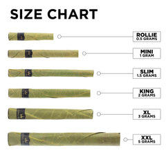 King Palm King Size Natural Pre Roll Palm Leaf Tubes - 25 Pack