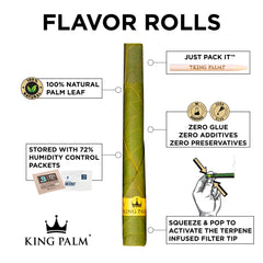 King Palm Berry Terps Mini Flavor Pre Rolled Leaf Tubes - 5 Pack - Discreet Smoker