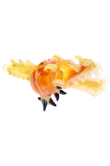Gold Fumed Dragon Glass Pipe “Fire Hoard” – 8″ – Assorted - Discreet Smoker