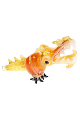 Gold Fumed Dragon Glass Pipe “Fire Hoard” – 8″ – Assorted - Discreet Smoker
