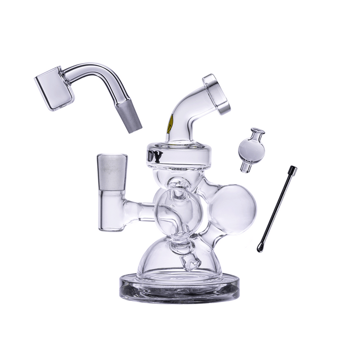Goody Glass - Atom Mini Dab Rig 4-Piece Kit, Clear