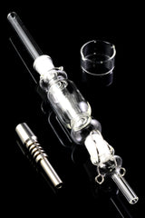 Glass Dab Straw Kit “Titan Trail” – 14.5 mm Female – Titanium Tip – 11½″ - Discreet Smoker