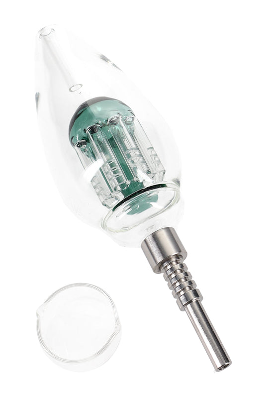 Glass Light Bulb Dab Straw “Filament Flow” – Tree Perc – 8″
