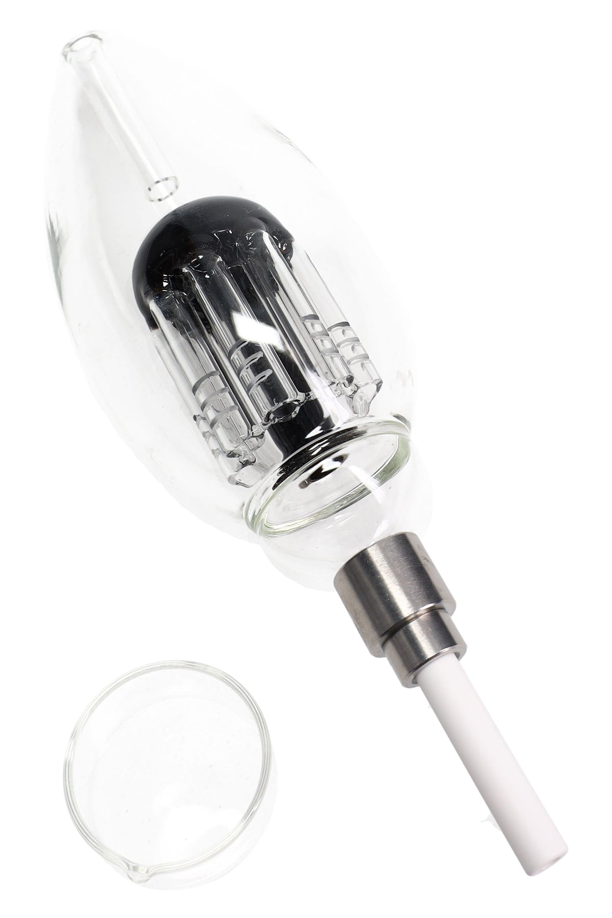 Glass Light Bulb Dab Straw Kit “Glow Core” – Tree Perc – 8″ - Discreet Smoker