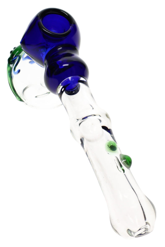 Clear Lizard Glass Hammer Bubbler “Reptile Ripple” – 7″ – Assorted Colors - Discreet Smoker