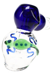 Clear Lizard Glass Hammer Bubbler “Reptile Ripple” – 7″ – Assorted Colors