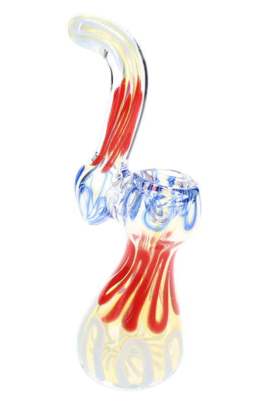 Squiggle Color-Changing Sherlock Bubbler “Wiggle Wiz” – 6″ – Assorted Colors - Discreet Smoker