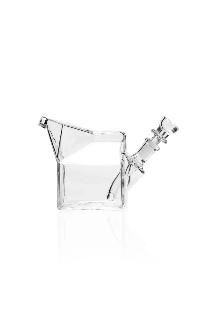 GRAV Clear Milk Carton Pocket Bubbler – 3.25″