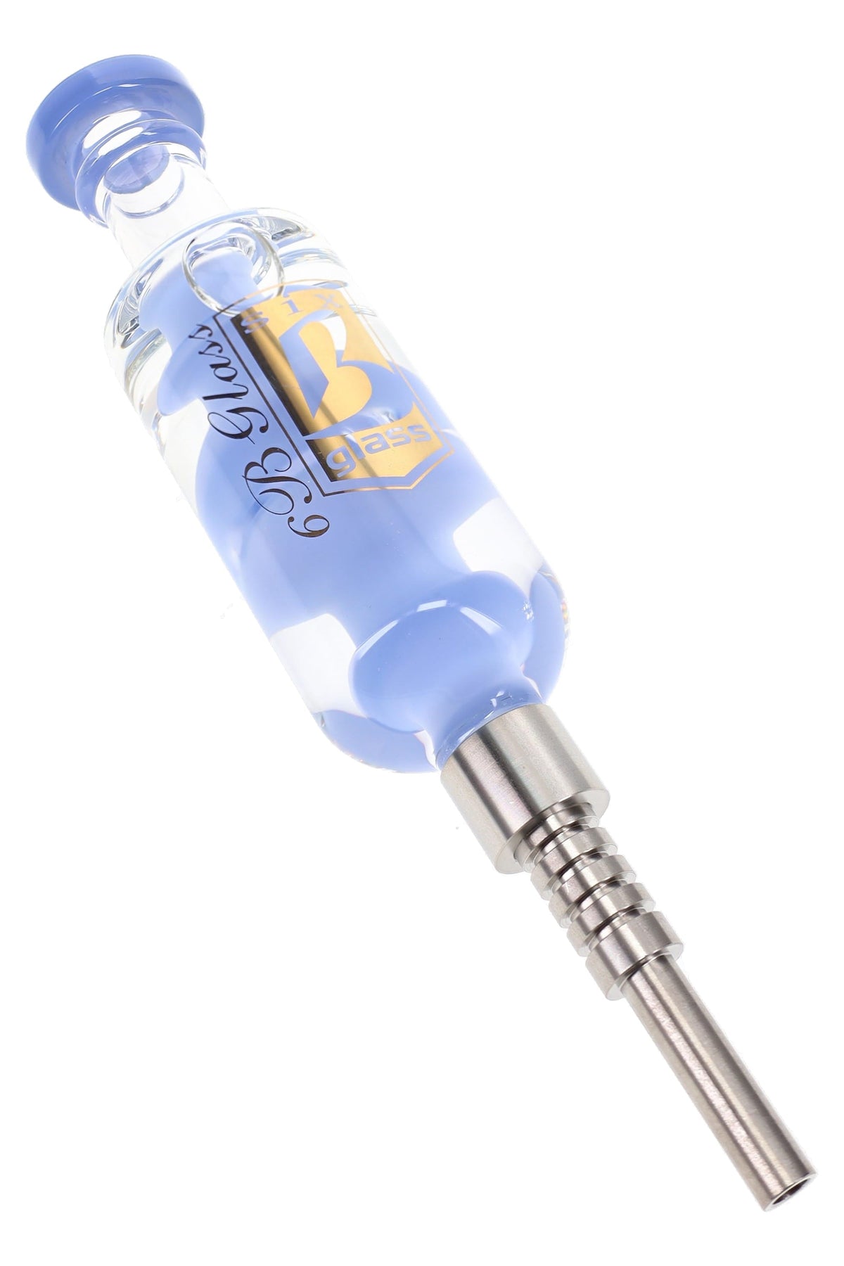 6B Glass Fluid-Filled Glass Dab Straw – 7.5″ – Assorted Colors