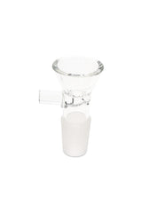 Clear Glass on Glass Bowl “Quick Pull” – 18.8 mm Male – Side Handle