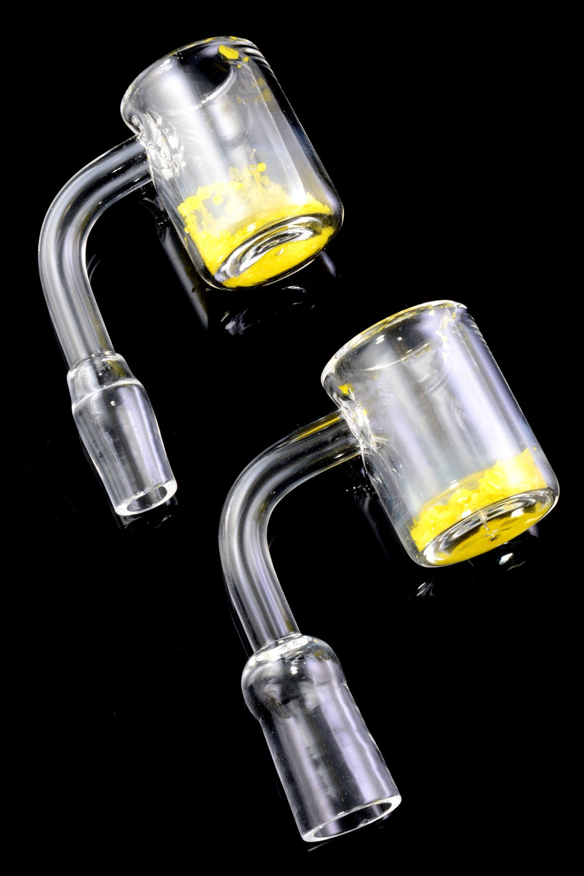 Quartz 14.5 mm Male 90° Thermochromic Banger – Domeless - Discreet Smoker