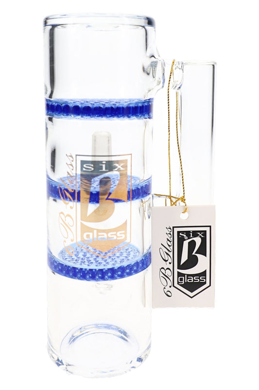 6B Glass Triple Honeycomb Ash Catcher – 14.5/18.8 mm – Assorted Colors - Discreet Smoker