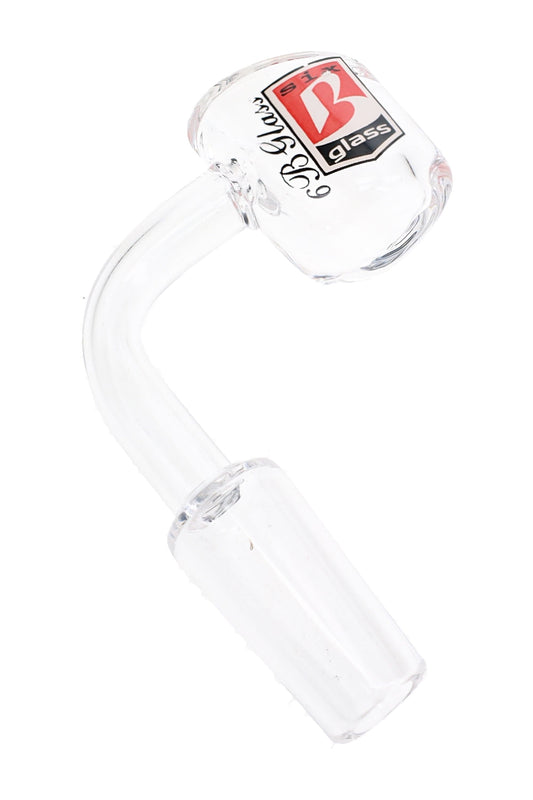 6B Glass Quartz 14.5 mm Male Domeless Banger – 4 mm Thick - Discreet Smoker
