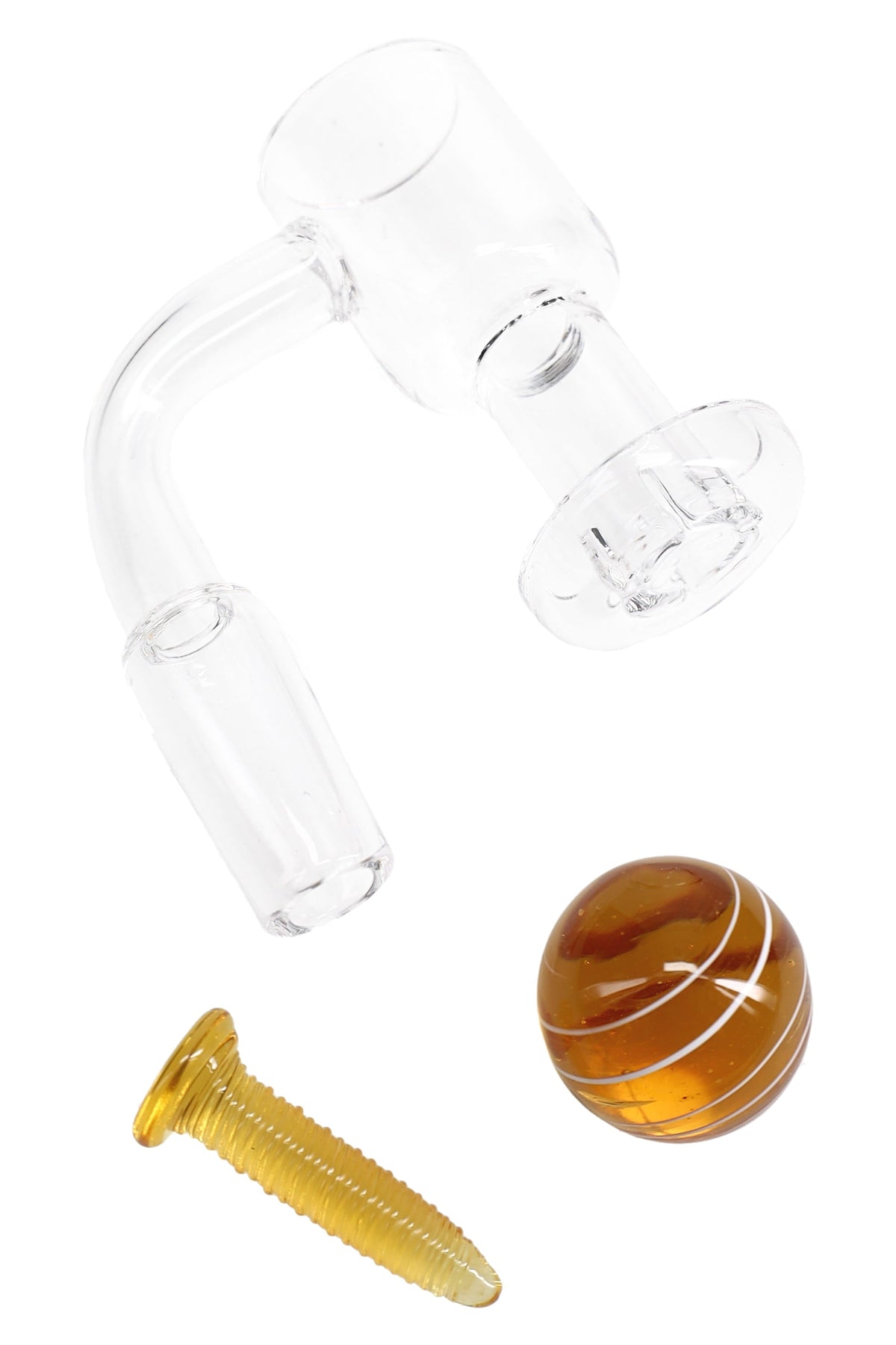 Quartz Male Terp Slurper Banger “Screw Set” – 2 mm – Marble & Pillar - Discreet Smoker