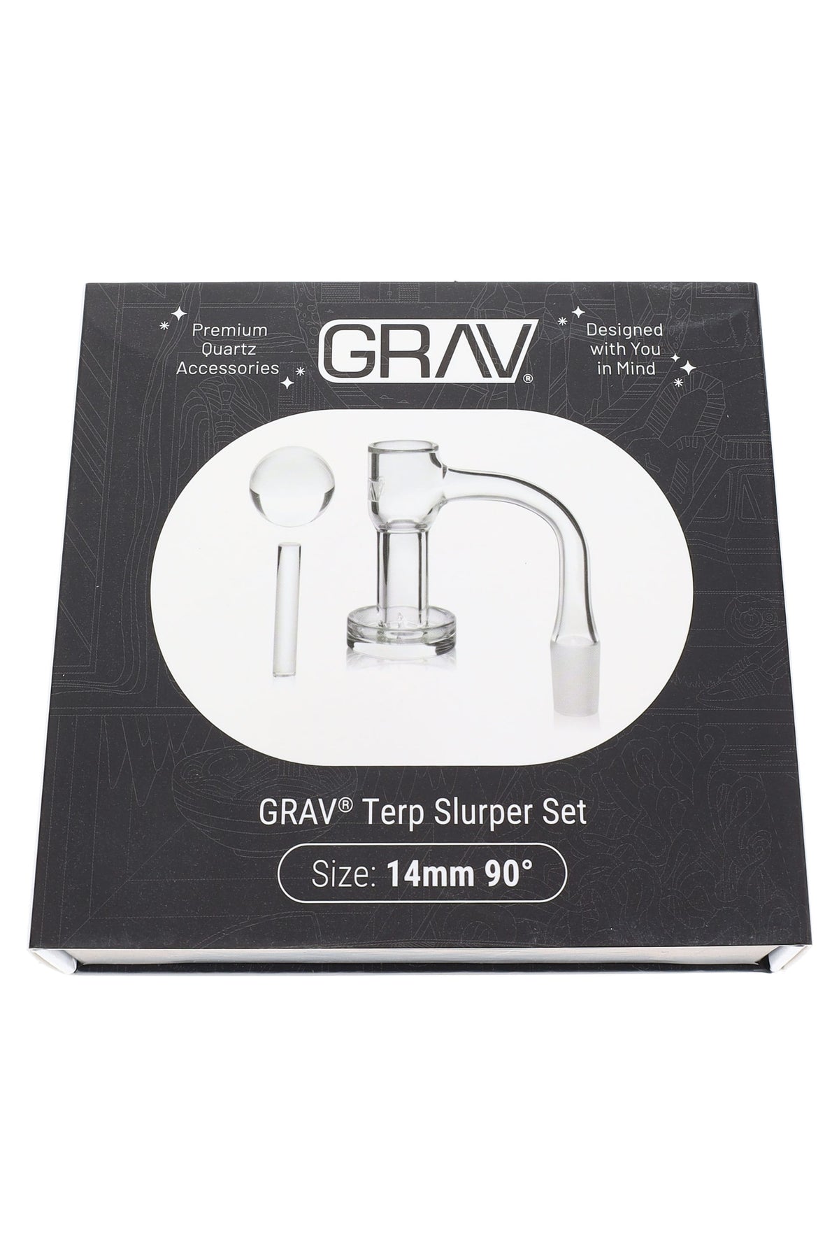 GRAV Quartz Slurper Bucket Set – Marble Cap & Pillar - Discreet Smoker