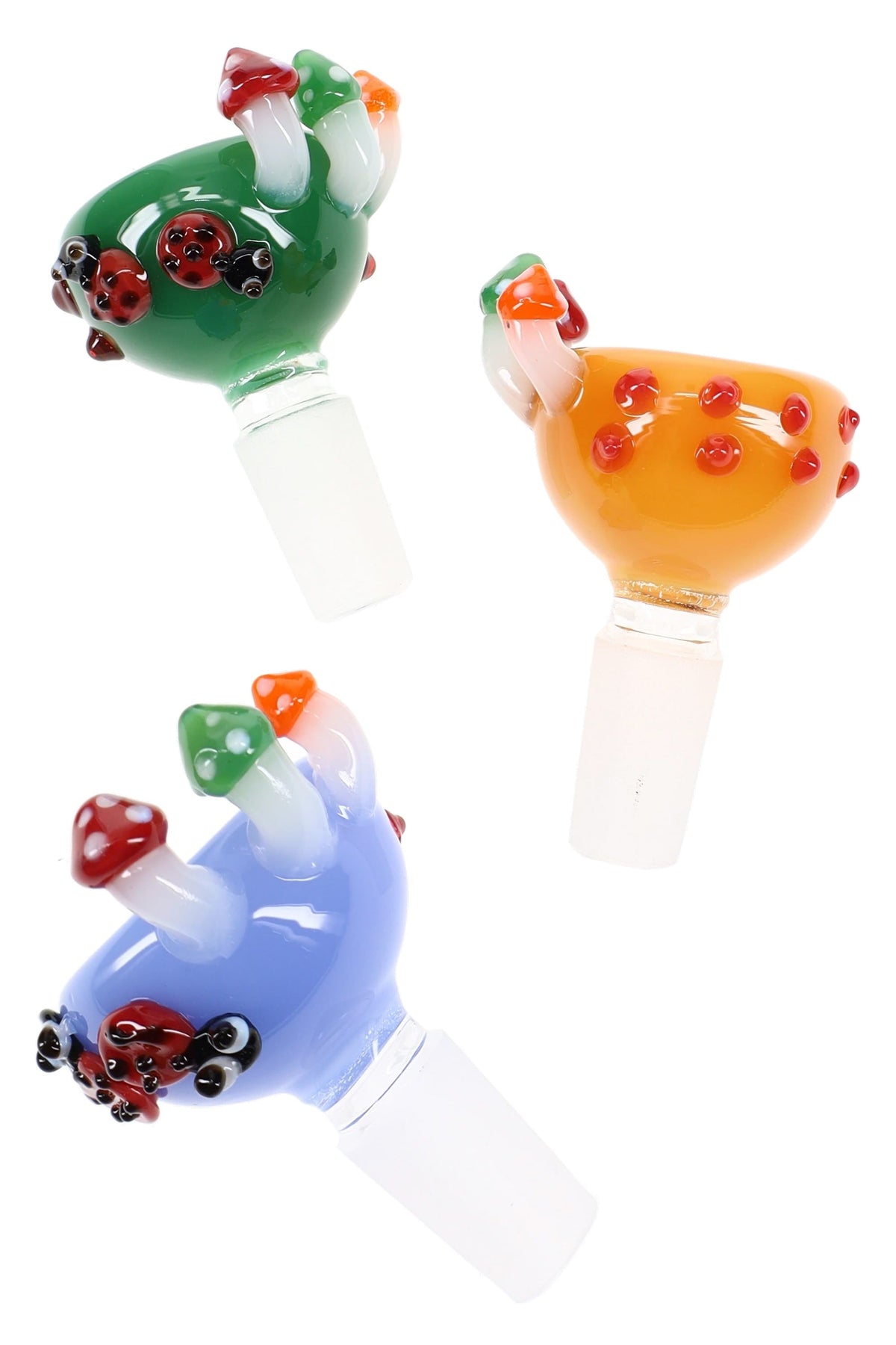 14.5 mm Male Colorful Glass Bowl “Character Pack” – Assorted - Discreet Smoker