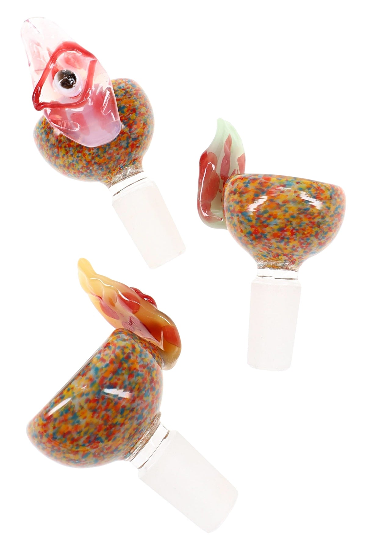14.5 mm Male Colorful Glass Bowl “Character Pack” – Assorted - Discreet Smoker