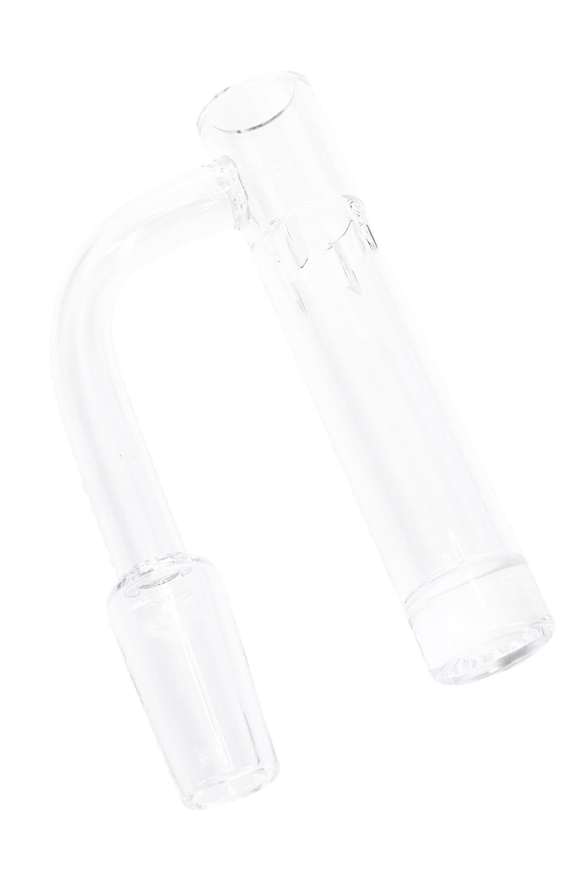 Long Neck Tower Quartz 14.5 mm Male 90° Banger - Discreet Smoker