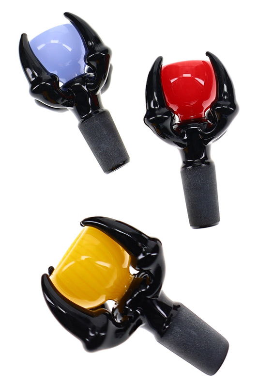 Colorful Claw Glass Bowl “Tiny Talon” – 14.5 mm Male – Assorted Colors - Discreet Smoker
