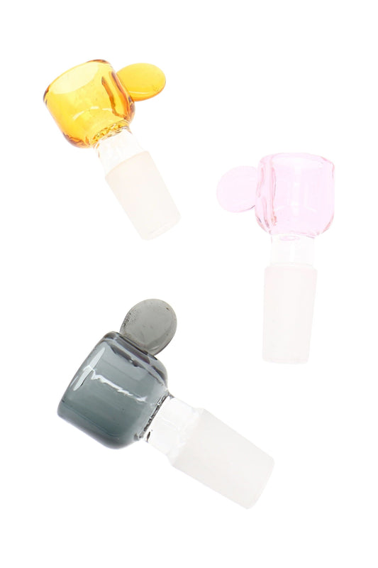 Colored Glass Screen Bowl – Built-In Screen – 14.5 mm Male – Assorted Colors - Discreet Smoker