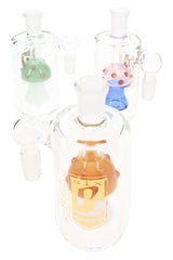 6B Glass 14.5 mm Male to Female Mushroom Ash Catcher – 4.5″ – Assorted
