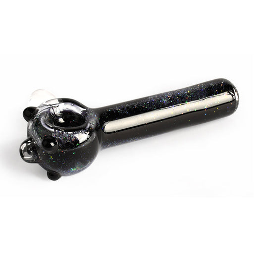 Red Eye Glass 4.5" Sparkle Liquid Glass Pipe - Discreet Smoker