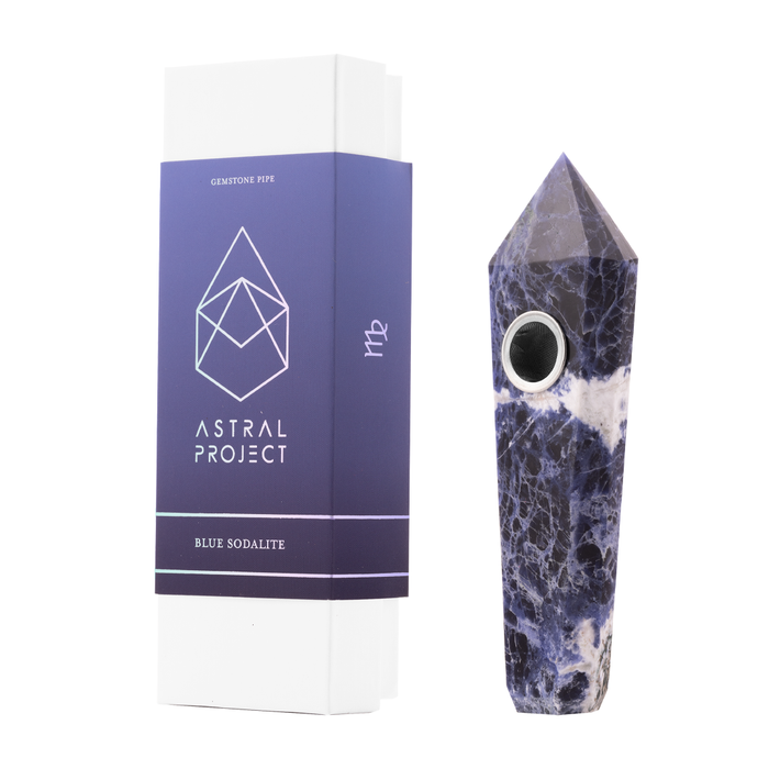 Gemstone Pipe, Blue Sodalite