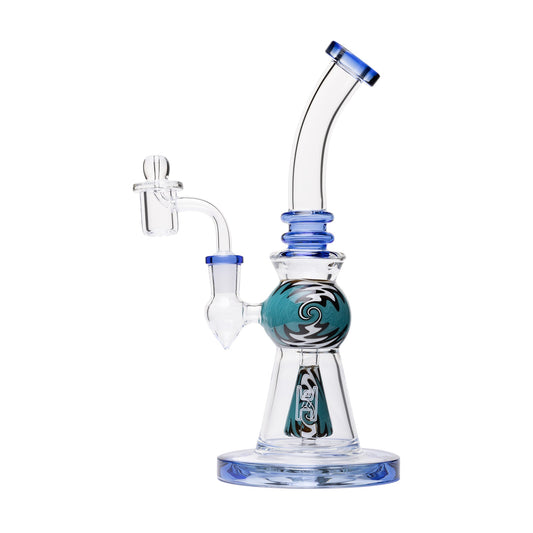 Human Grade 10" Mini Gumball Rig Glass Water Pipe - Discreet Smoker