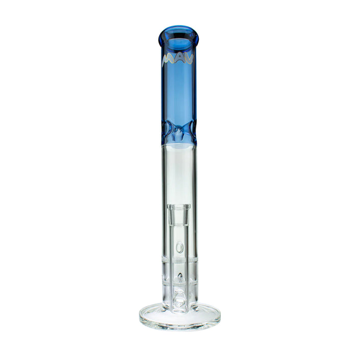MAV 16" Double Honey Straight Glass Water Pipe, Blue