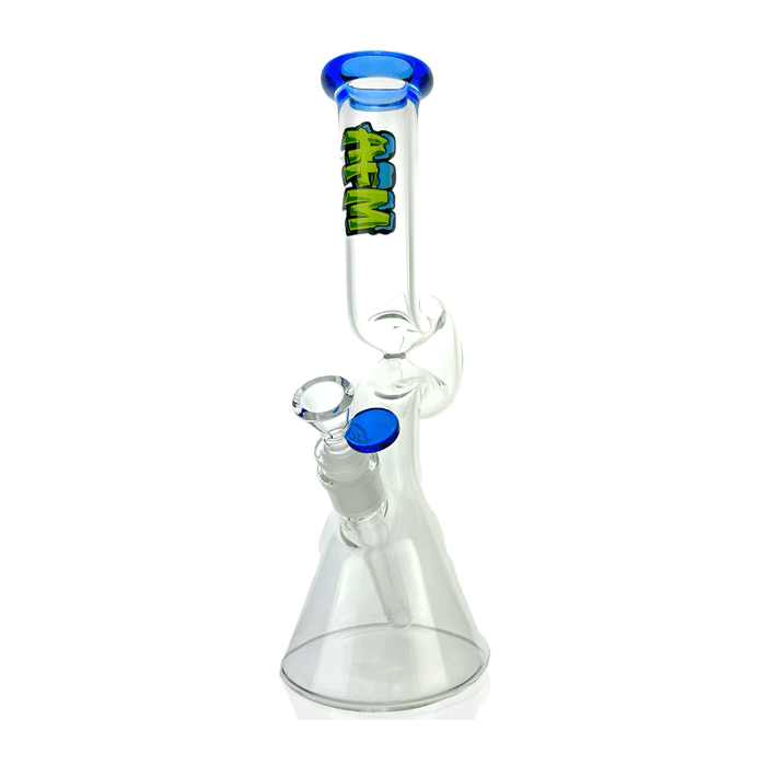 AFM Glass 12" Beaker Wave Water Pipe, Blue