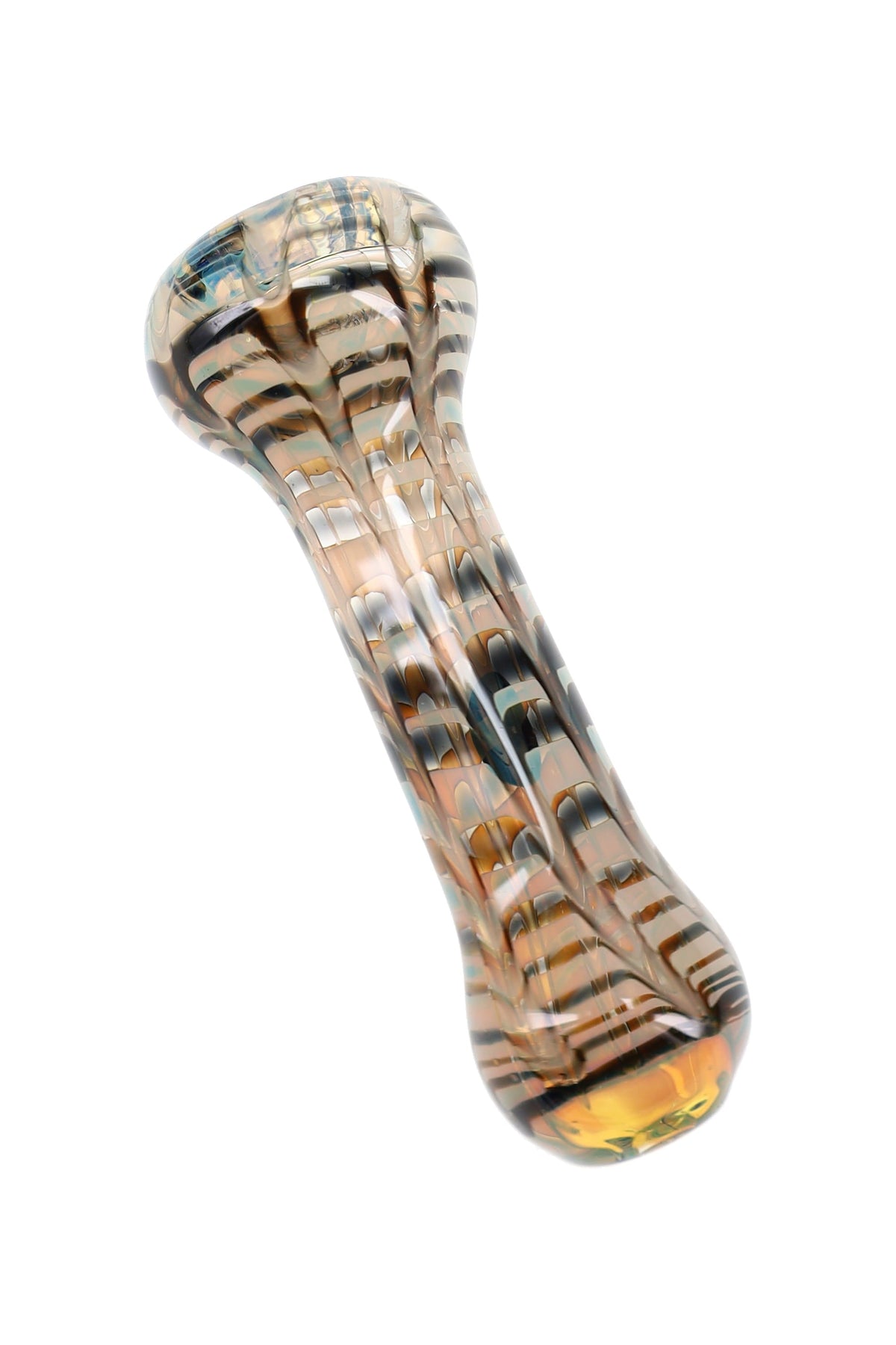 Silver Fumed Net Glass Chillum “Gridlock” – 3″ – Assorted Colors