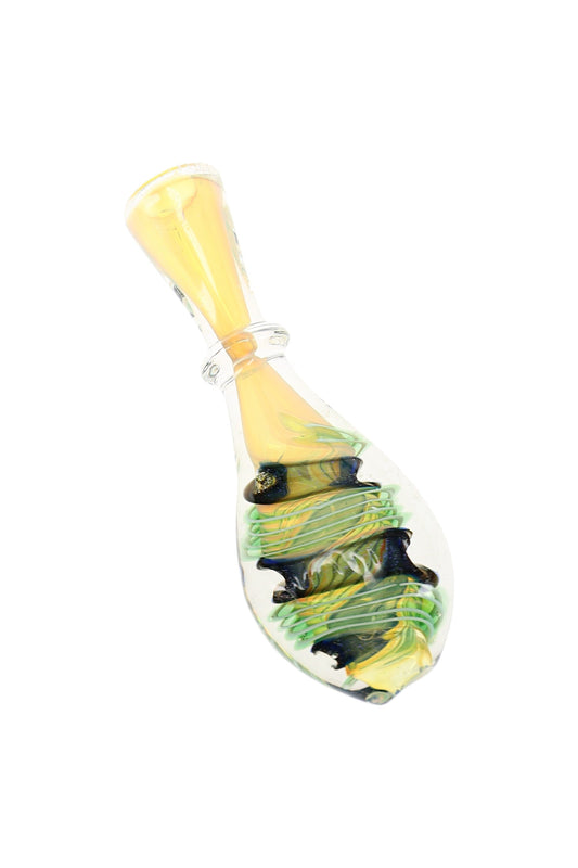 Color-Changing Dichro Spiral Glass Chillum “Ribbon Pop” – 3″ – Assorted Colors - Discreet Smoker